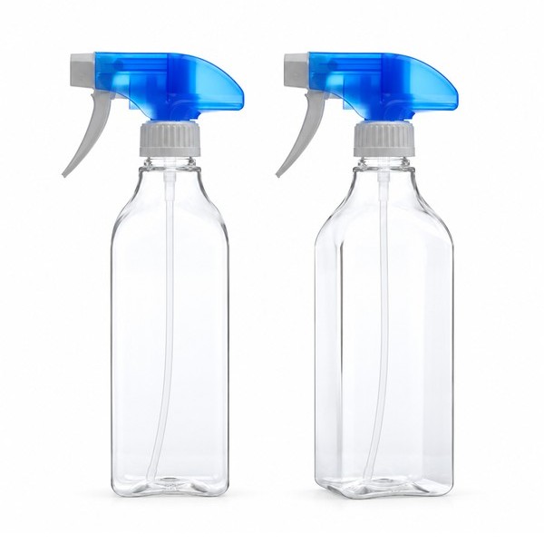 청색 건 스프레이 500ml 사각 투명
