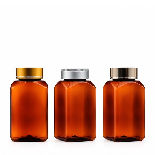 금속캡 200ml 사각 갈색