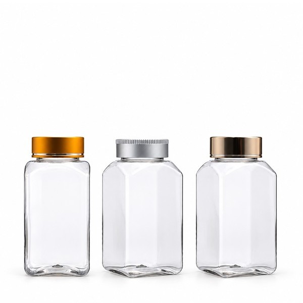 금속캡 200ml 사각 투명