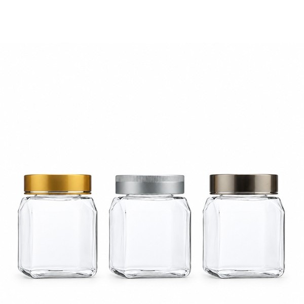 금속캡 300ml 사각 투명