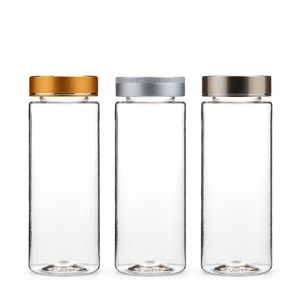 금속캡 400ml 롱 라운드 투명