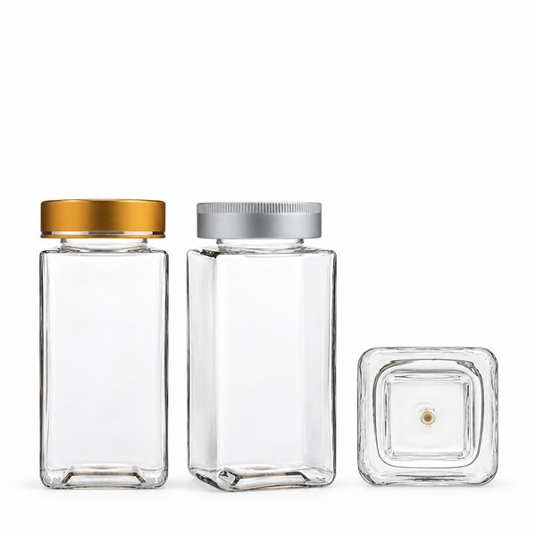 금속캡 400ml 롱 사각 투명