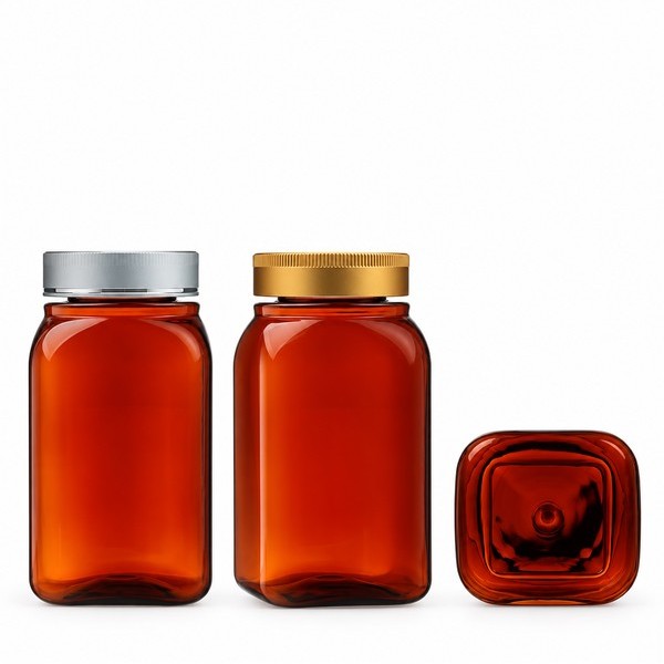 금속캡 500ml 둥근 사각 갈색