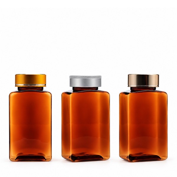 금속캡 200ml 사각 갈색