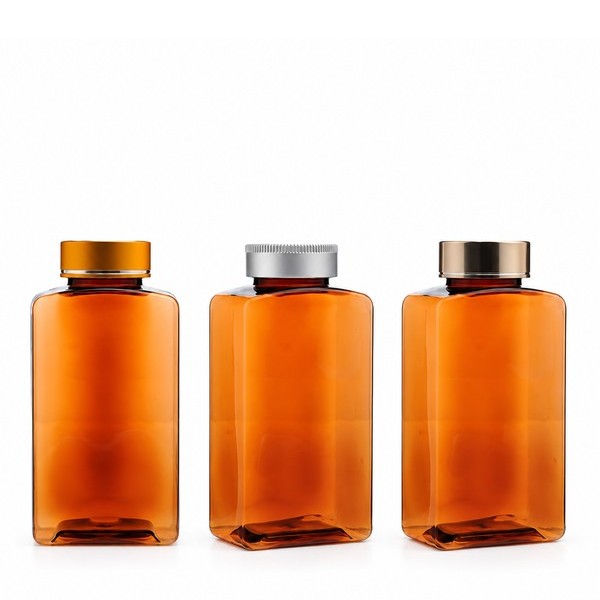 금속캡 300ml 사각 갈색