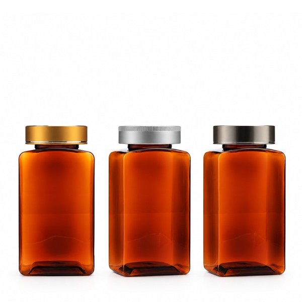 금속캡 400ml 사각 갈색