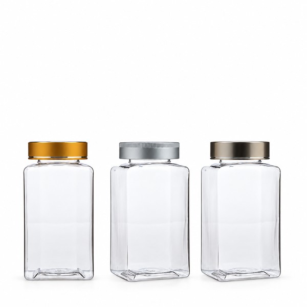 금속캡 400ml 사각 투명