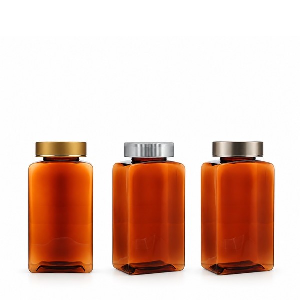 금속캡 500ml 사각 갈색
