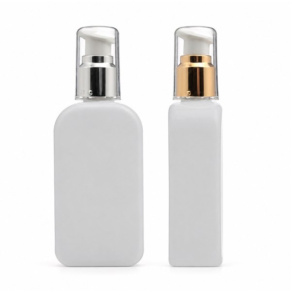 금속 에센스 펌프 100ml 사각 백색