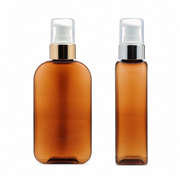 금속 에센스 펌프 150ml 사각 갈색