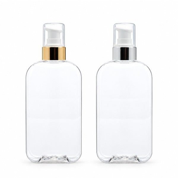 금속 에센스 펌프 200ml 사각 투명