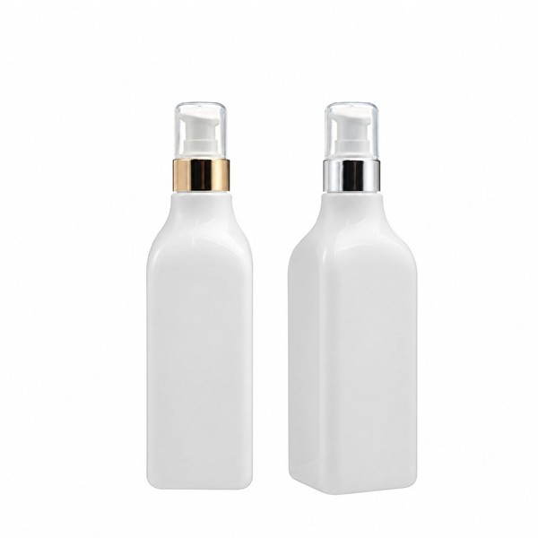 금속 에센스 펌프 250ml 사각 백색