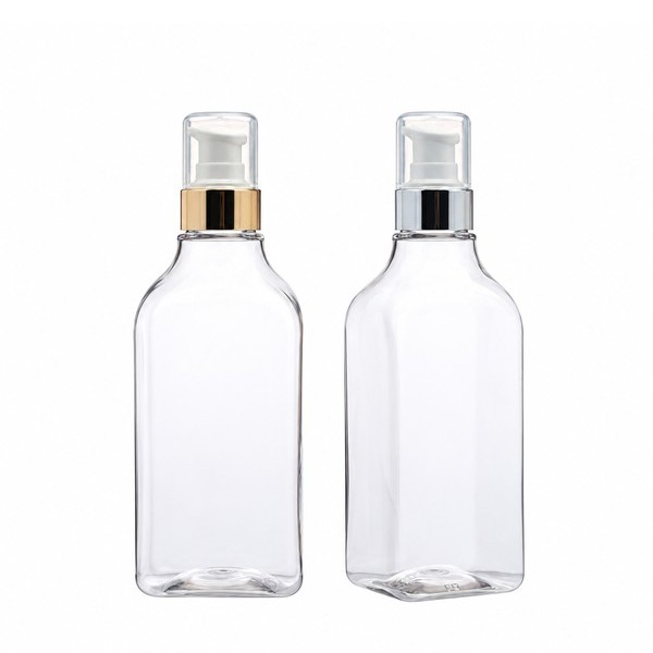 금속 에센스 펌프 250ml 사각 투명