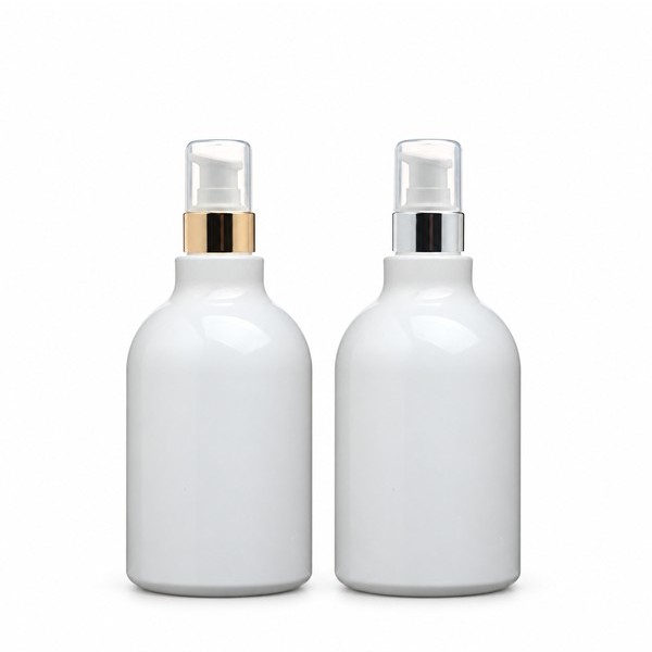 금속 에센스 펌프 350ml 백색