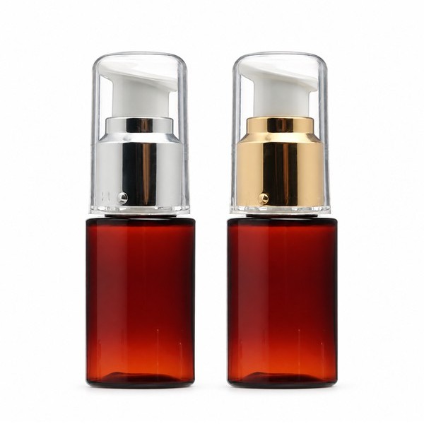 금속 에센스 펌프 20ml 갈색