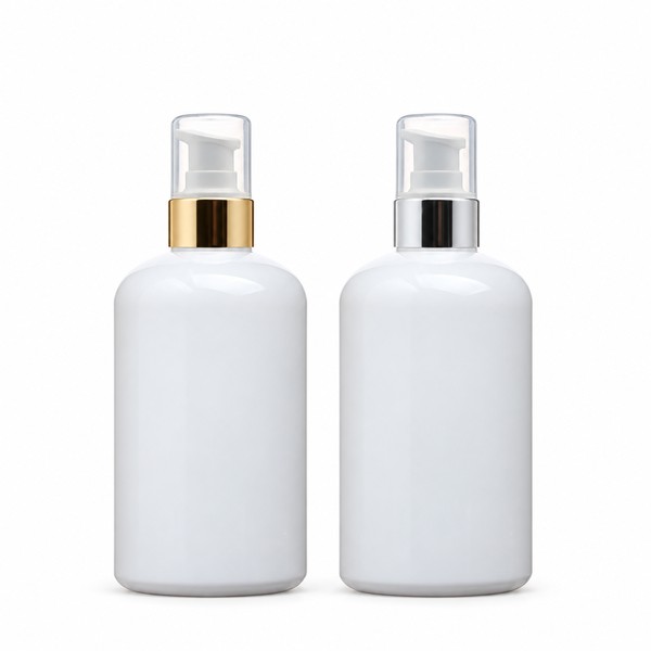 금속 에센스 펌프 200ml 볼록 백색