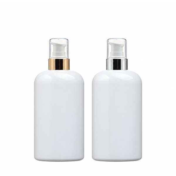 금속 에센스 펌프 250ml 납작 백색