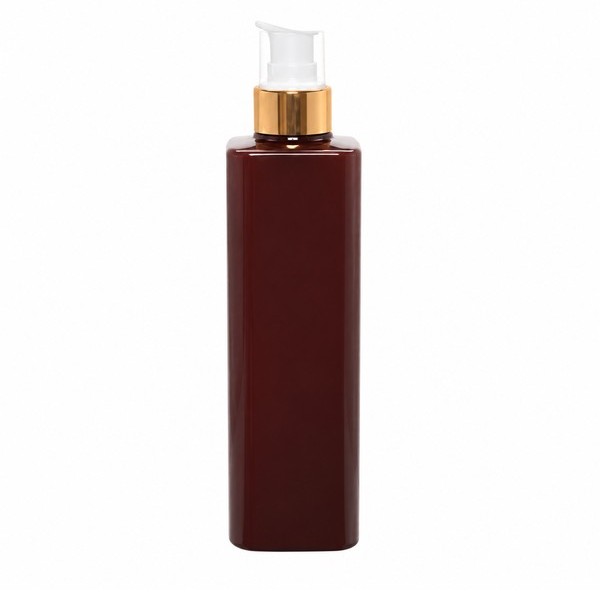 금속 에센스 펌프 350ml 사각 갈색