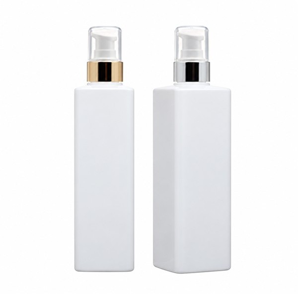 금속 에센스 펌프 350ml 사각 백색