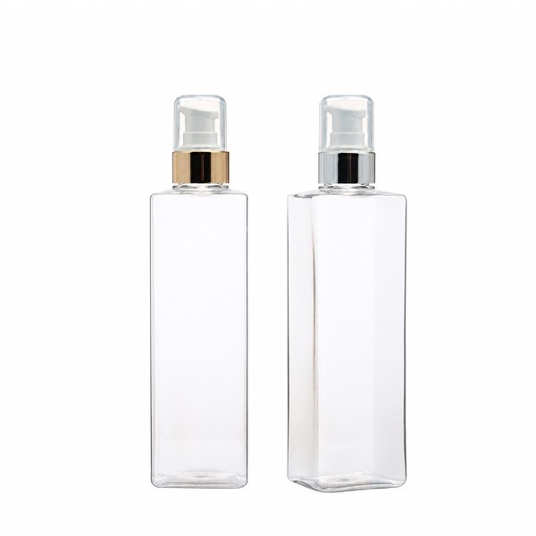 금속 에센스 펌프 350ml 사각 투명
