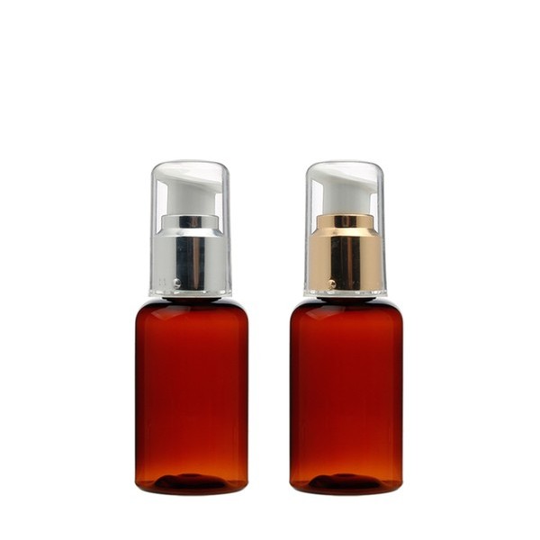 금속 에센스 펌프 50ml 갈색