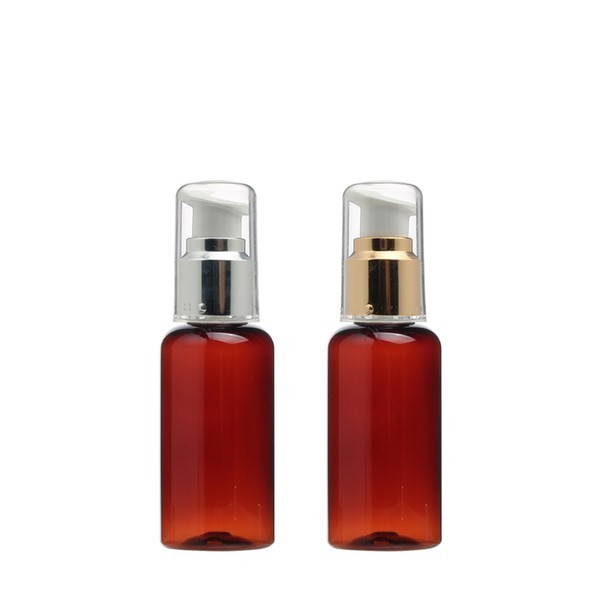 금속 에센스 펌프 60ml 갈색
