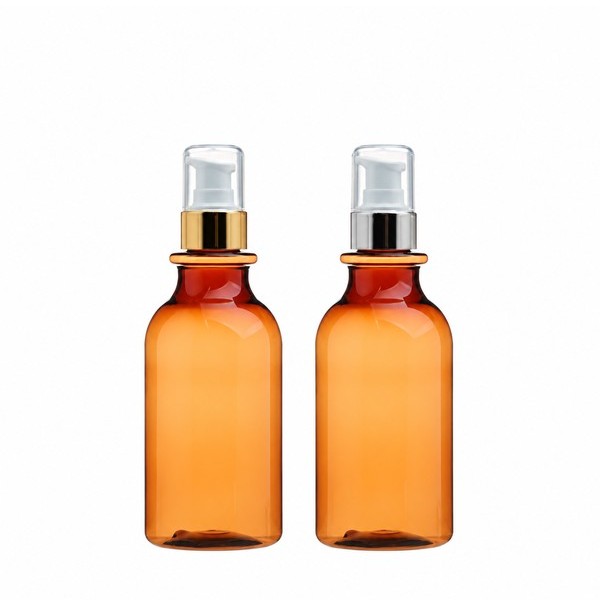 금속 에센스 펌프 200ml 갈색