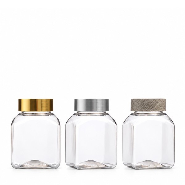 무늬목캡 120ml 사각 투명