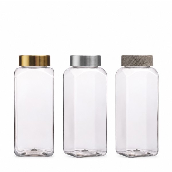 무늬목캡 200ml 사각 투명
