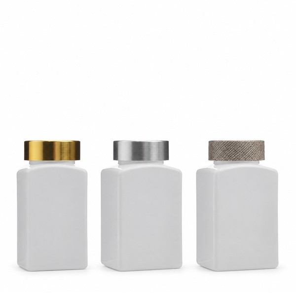 무늬목캡 150ml 사각 백색