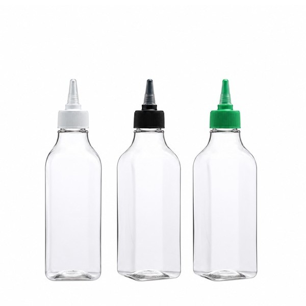 뾰족 250ml 사각 투명