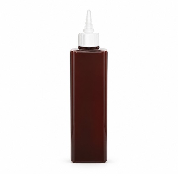 뾰족 350ml 사각 갈색