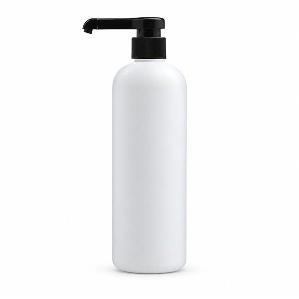 시럽펌프 500ml 라운드 백색