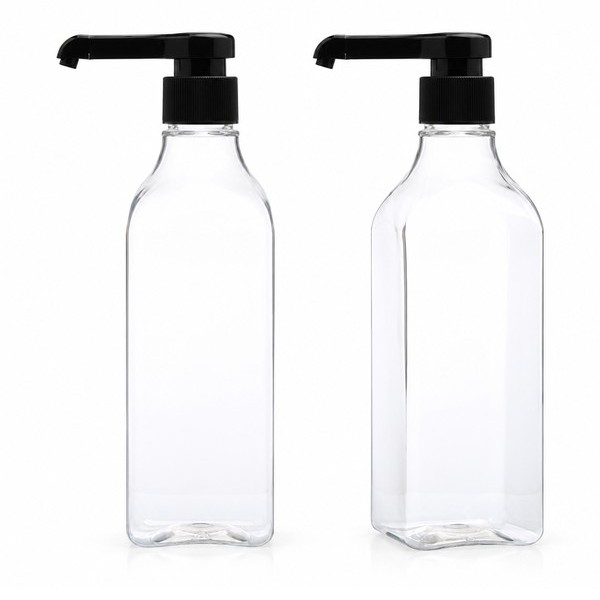 시럽펌프 500ml 사각 투명