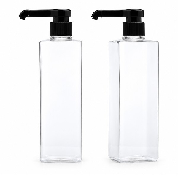 시럽펌프 T 500ml 사각 투명