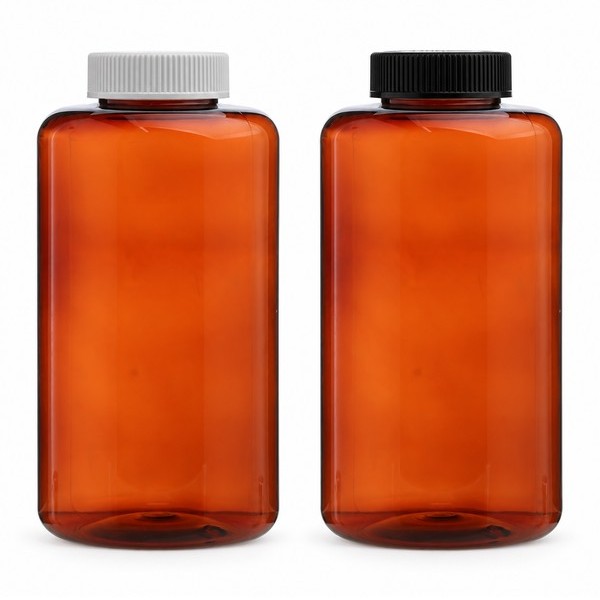 안전 잠금 캡 1,000ml 갈색