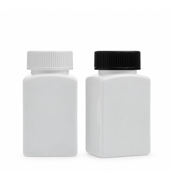 안전 잠금 캡 125ml 사각 백색