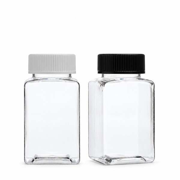 안전 잠금 캡 125ml 사각 투명