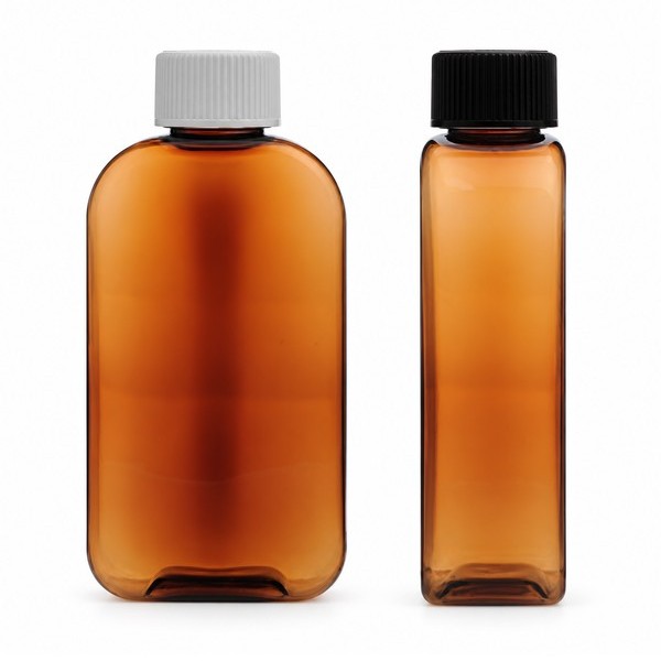 안전 잠금 캡 150ml 사각 갈색