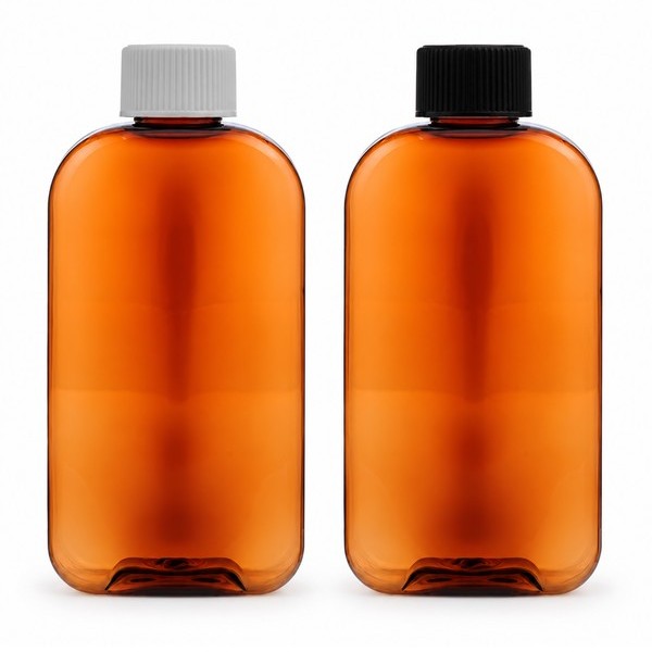 안전 잠금 캡 MK 200ml 사각 갈색