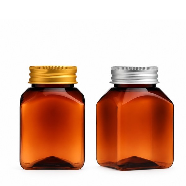알루미늄 캡 120ml 사각 갈색
