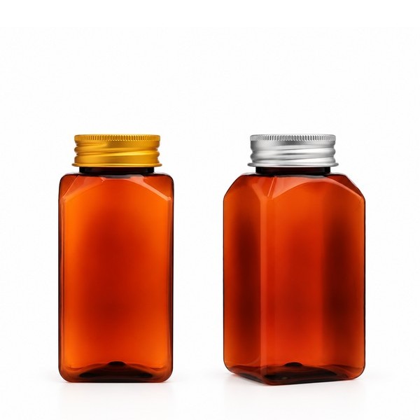 알루미늄 캡 200ml 사각 갈색