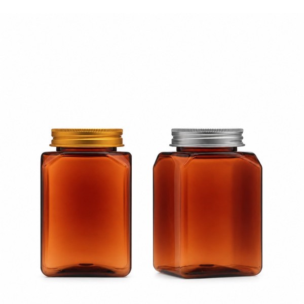 알루미늄 캡 350ml 사각 갈색