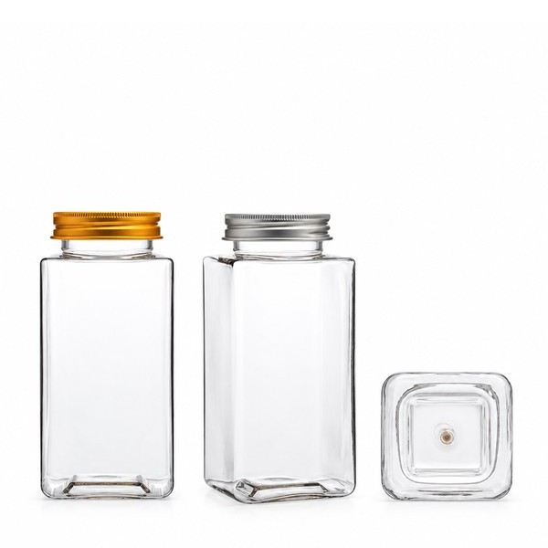 알루미늄 캡 400ml 롱 사각 투명