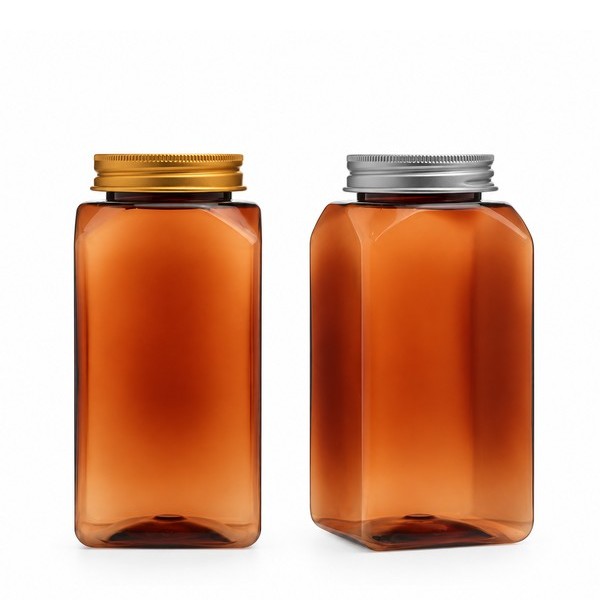 알루미늄 캡 500ml 사각 갈색