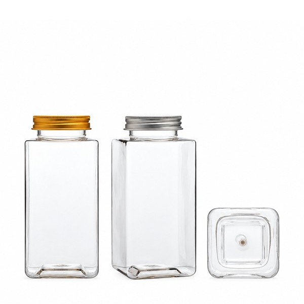 알루미늄 캡 500ml 롱 사각 투명