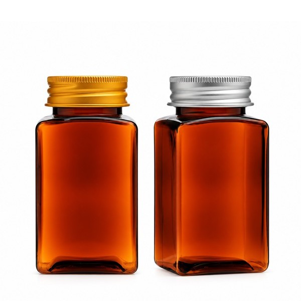 알루미늄 캡 125ml 사각 갈색