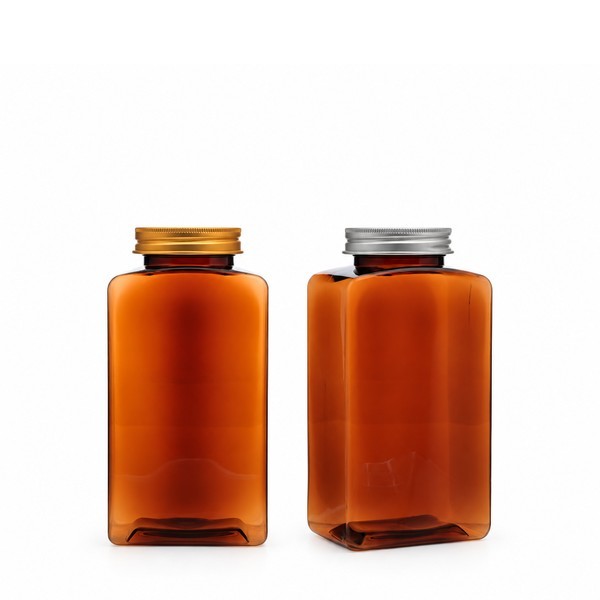 알루미늄 캡 500ml 사각 갈색