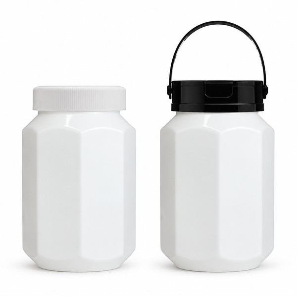 식품 팔각 광구 1,200ml 백색