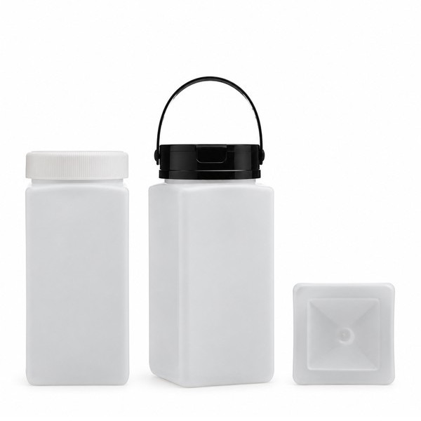 식품 사각 광구 1,200ml 백색